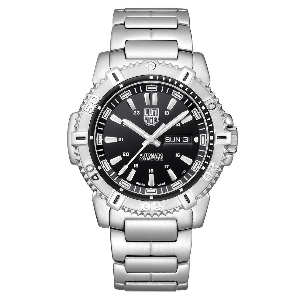 Luminox Men's Modern Mariner Automatic 6500 Series Stainless Steel Bracelet  Black Analog Dial Watch - XS.6502.NV
