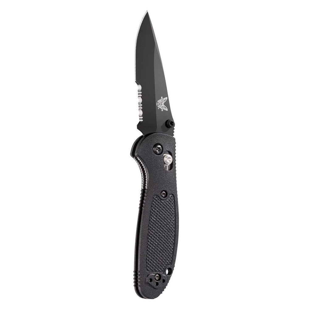 Benchmade Black Drop Point Combo Blade Noryl BM556SBKS30V Outdoor