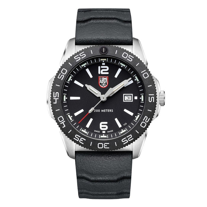 Luminox Men's Navy Seal Pacific Diver 3120 Series Black Silicone Band Black  Dial Quartz Analog Watch - XS.3121