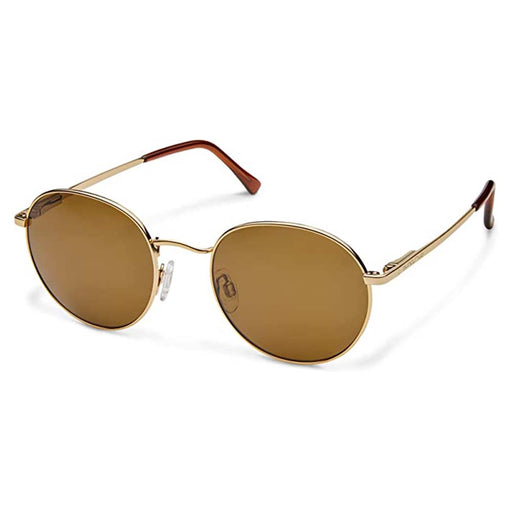 Suncloud Aviator Reader Sunglasses Gold / Brown Polarized +2.50