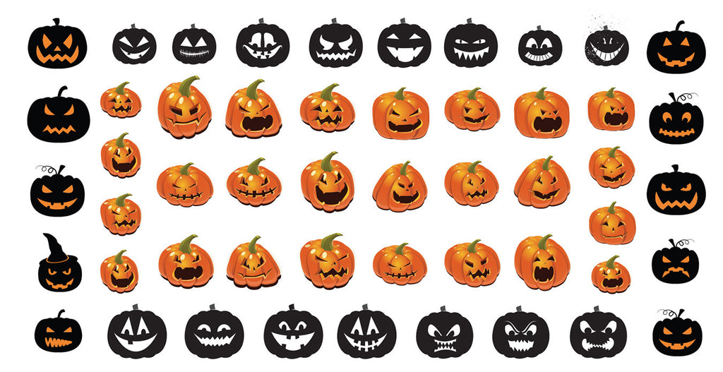 Halloween Pumpkins Nail Decals – Moon Sugar Decals