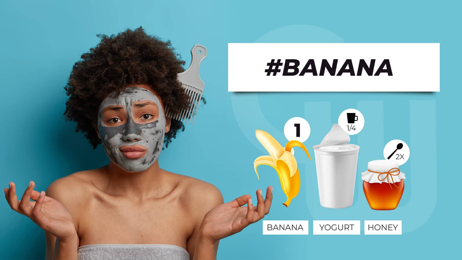 Banana diy face mask banner