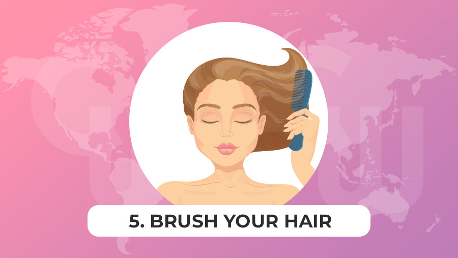Step 5 of How to use dry shampoo - Brush your hair