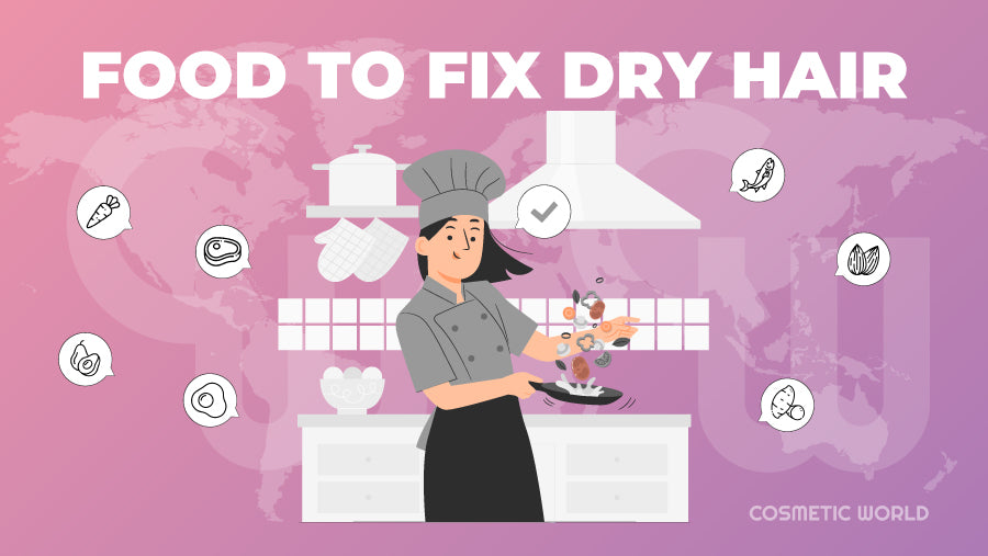 What Foods Can Fix Dry Hair - Infographic