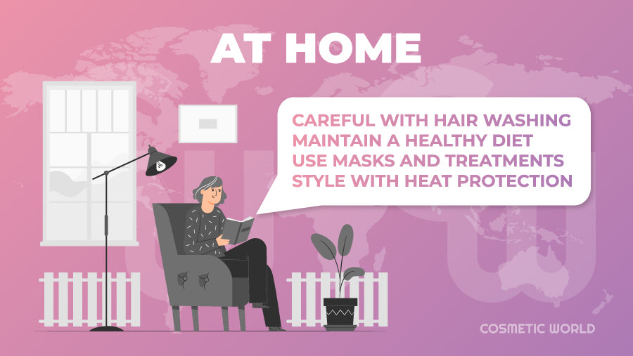 Protect your hair color at home tips - Infographic