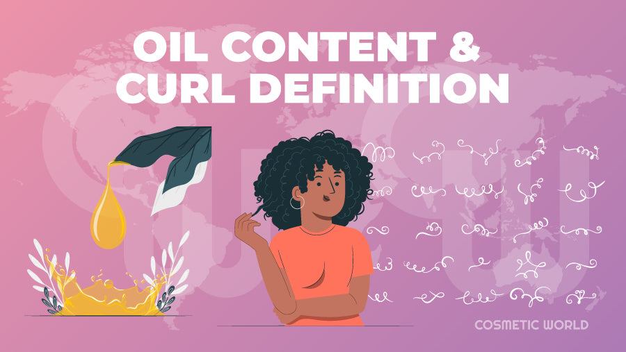 Oil Content and Curl Definition - Infographic