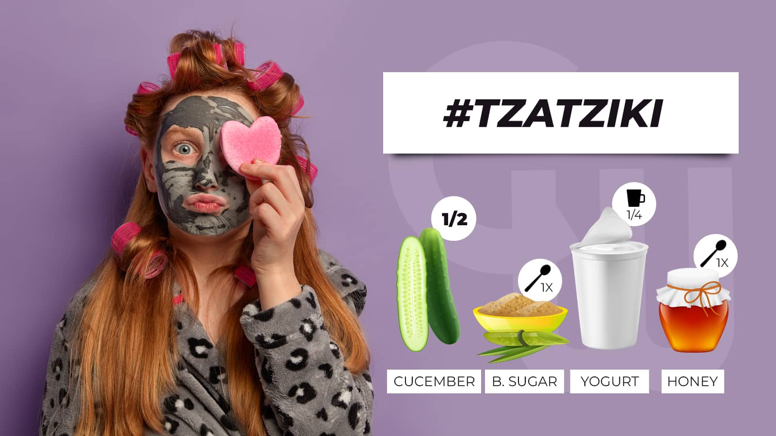 Tzatziki diy face mask banner