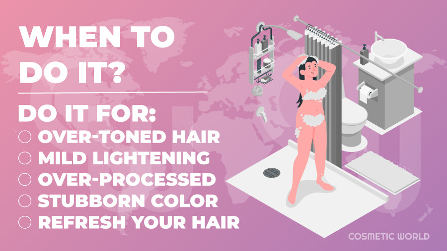 When to Do a Bleach Bath on Your Hair - Infographic