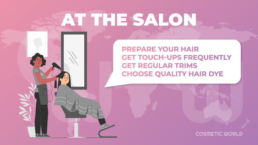 Protect your hair color at the salon tips - Infographic