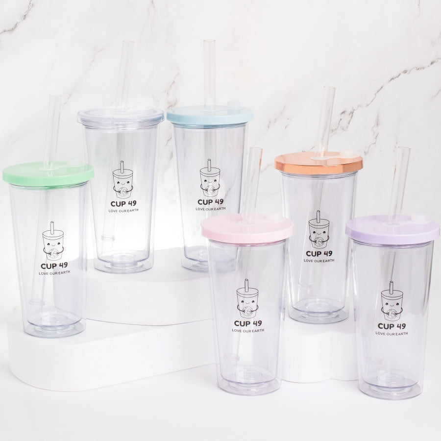 Image of NEW Reusable Bubble Tea Cup Set