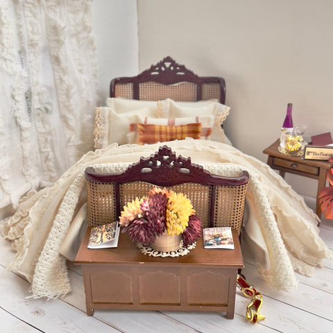 Fall dollhouse bedding