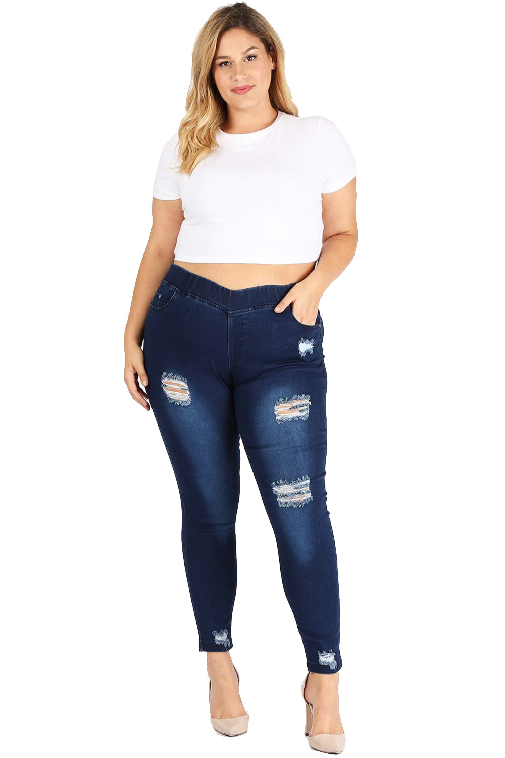 plus size denim jeggings