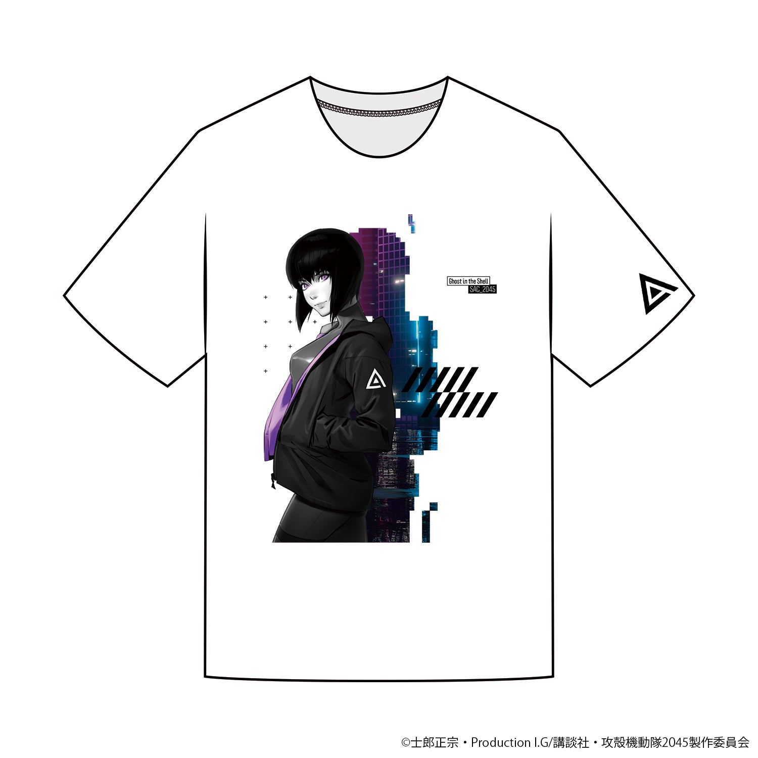 攻殻機動隊 Sac 45 ビッグシルエットtシャツ ホワイト Tokyo Otaku Mode