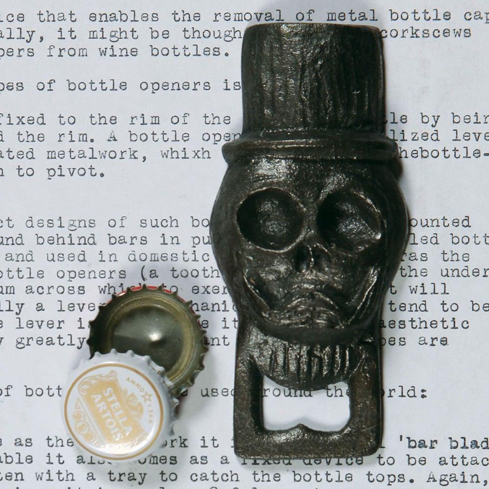 HomArt Jose Skull Bottle Opener - Natural - Set of 6 - Feature Image | Modishstore | Wine & Bar Accessories