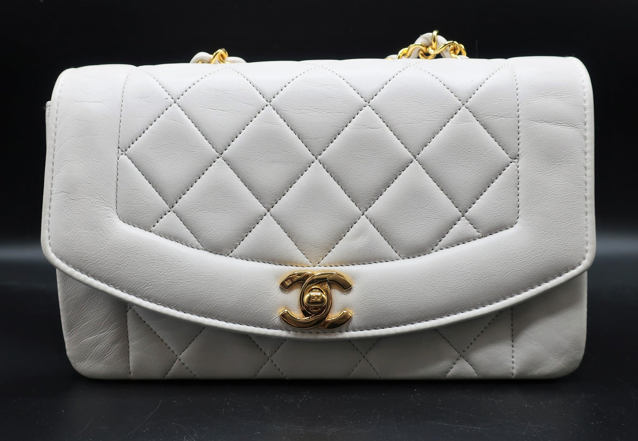 chanel diana white