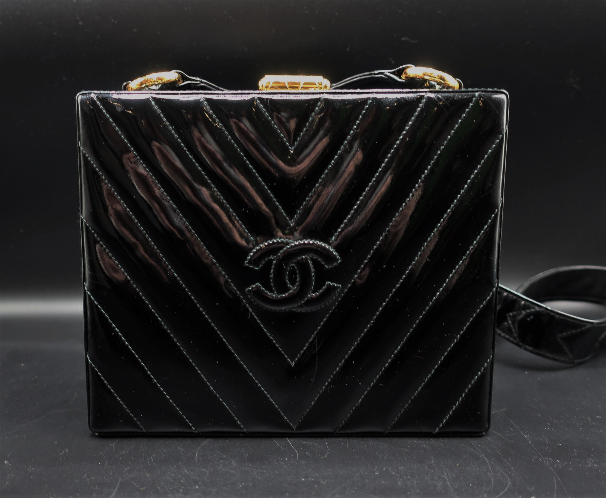 Chanel Black Quilted Lambskin Pearl Crush Small Box Bag  myGemma  Item  116301