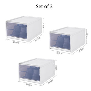 3pcs/Set New Push-pull Shoes Box Rack 