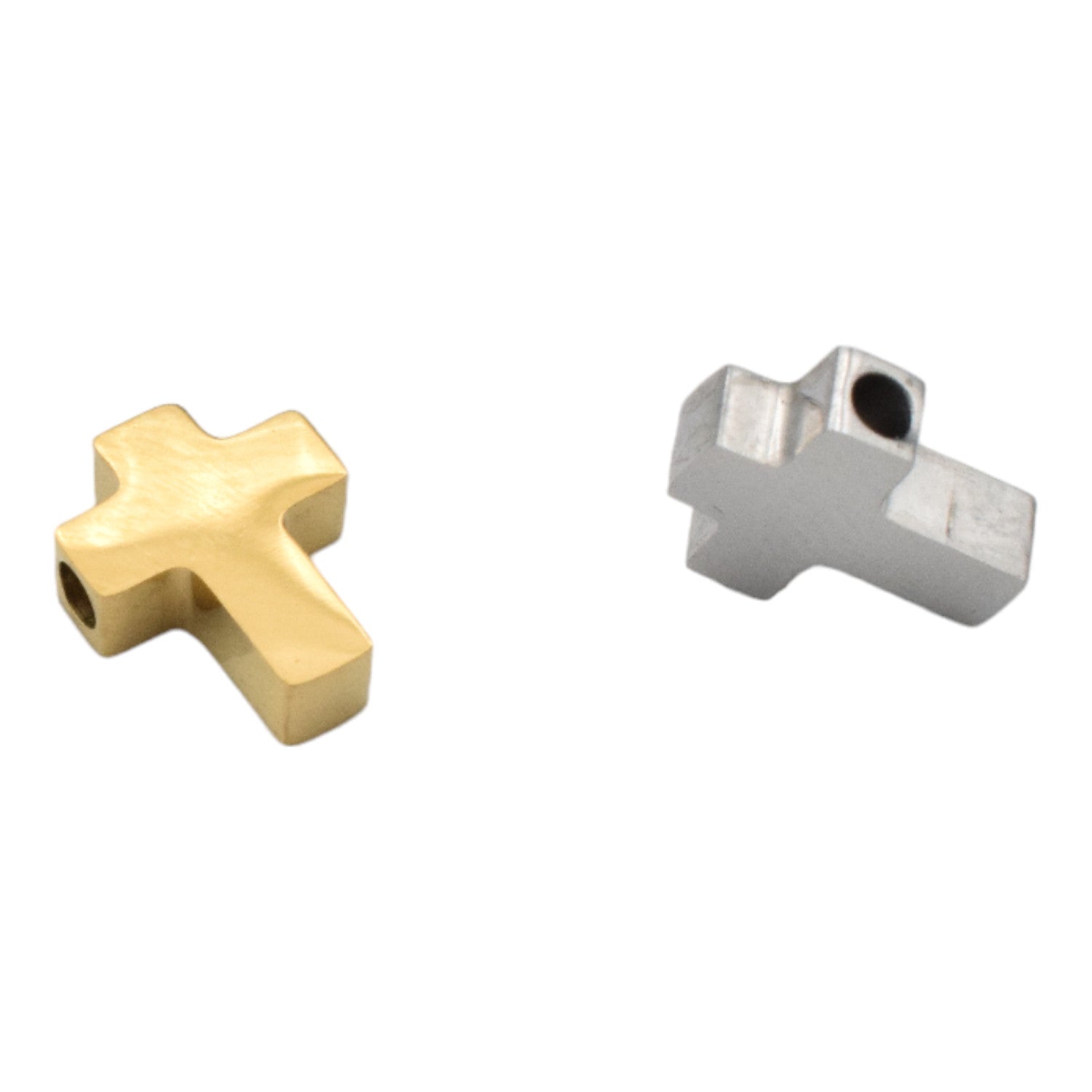 Stainless Steel Cross Charm Spacer beads for jewelry making 10x8mm 12pcs/pk