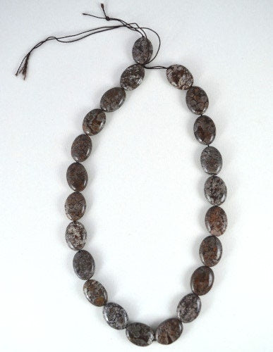 Brown Obsidian Oval Round Beads, Sold by 1 strand of 22pcs, 20x14mm,1mm hole opening