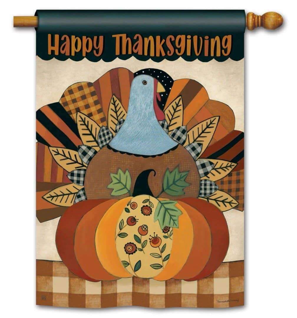 Thanksgiving Turkey Flag Decorative Banner