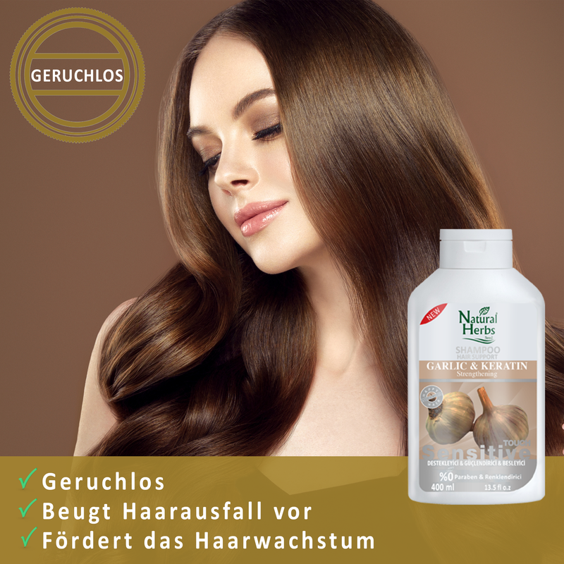 Knoblauch Keratin Shampoo Geruchlos Anti Haarausfall Shampoo Mybalance24