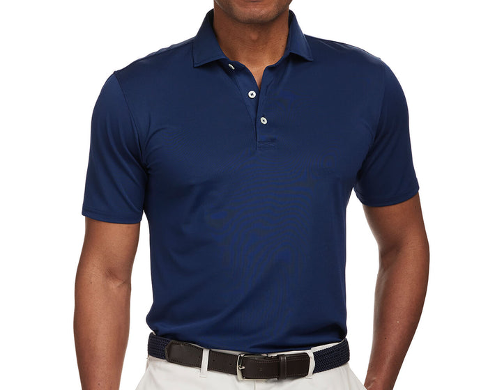 Navy Blue Golf Shirt | Holderness & Bourne