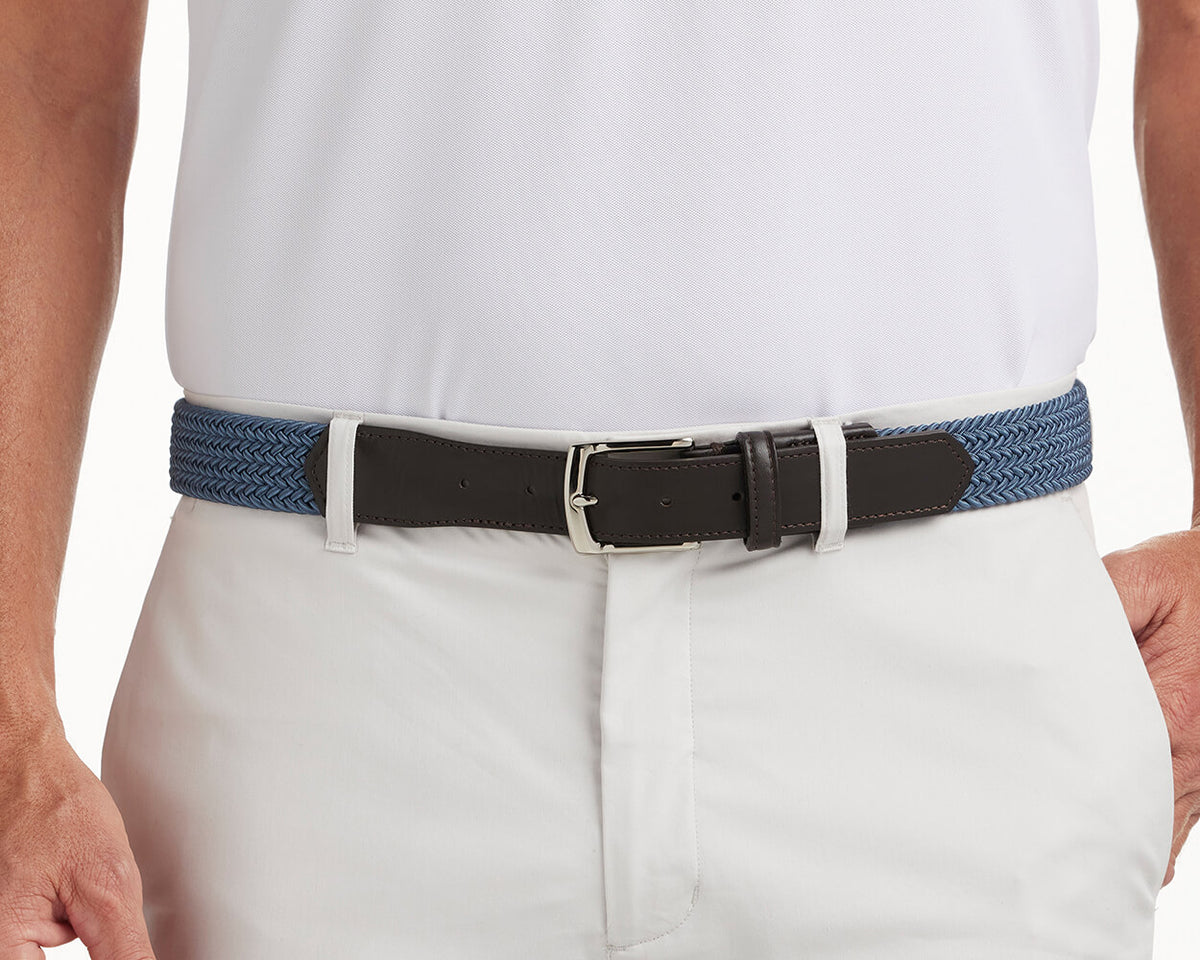 Men's Navy Woven Belt