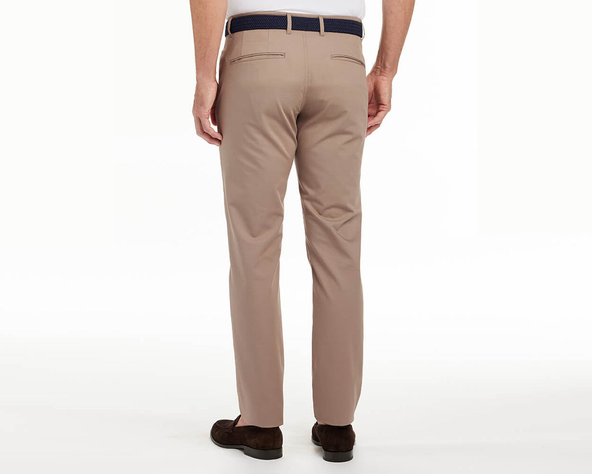 Khaki Men's cotton Trouser with back cut pocket – pluss.in