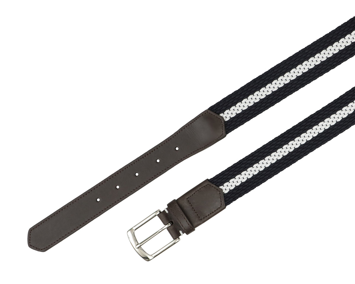 Van Laack Navy Woven Belt - TandTDevelopment