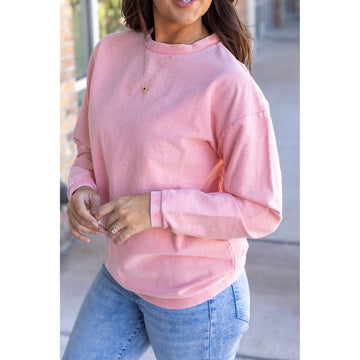 IN STOCK Catherine Corded Pullover - Coral