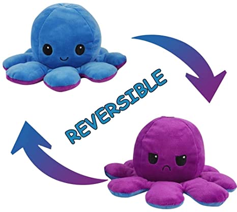 purple and blue reversible octopus