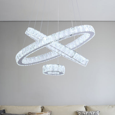 Ring layered LED Crystal Chandelier