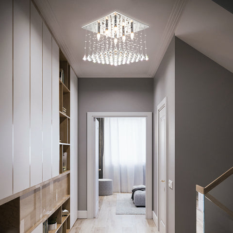 Crystal Flush Mount Ceiling Lamp