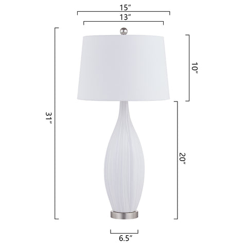 white ceramic table lamp set of 2