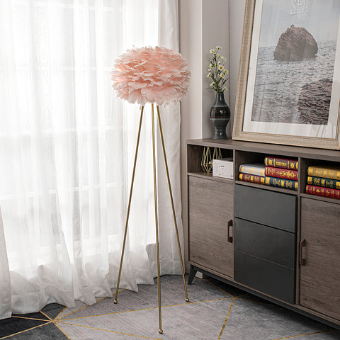 Tripod Feather Floor Lamp