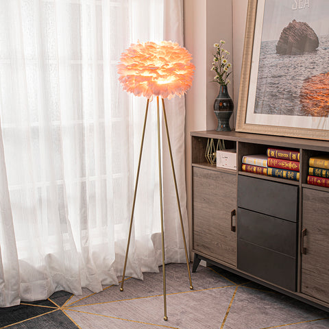 Tripod Feather Floor Lamp