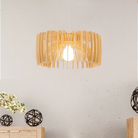 Solid Wood Single Light Pendant