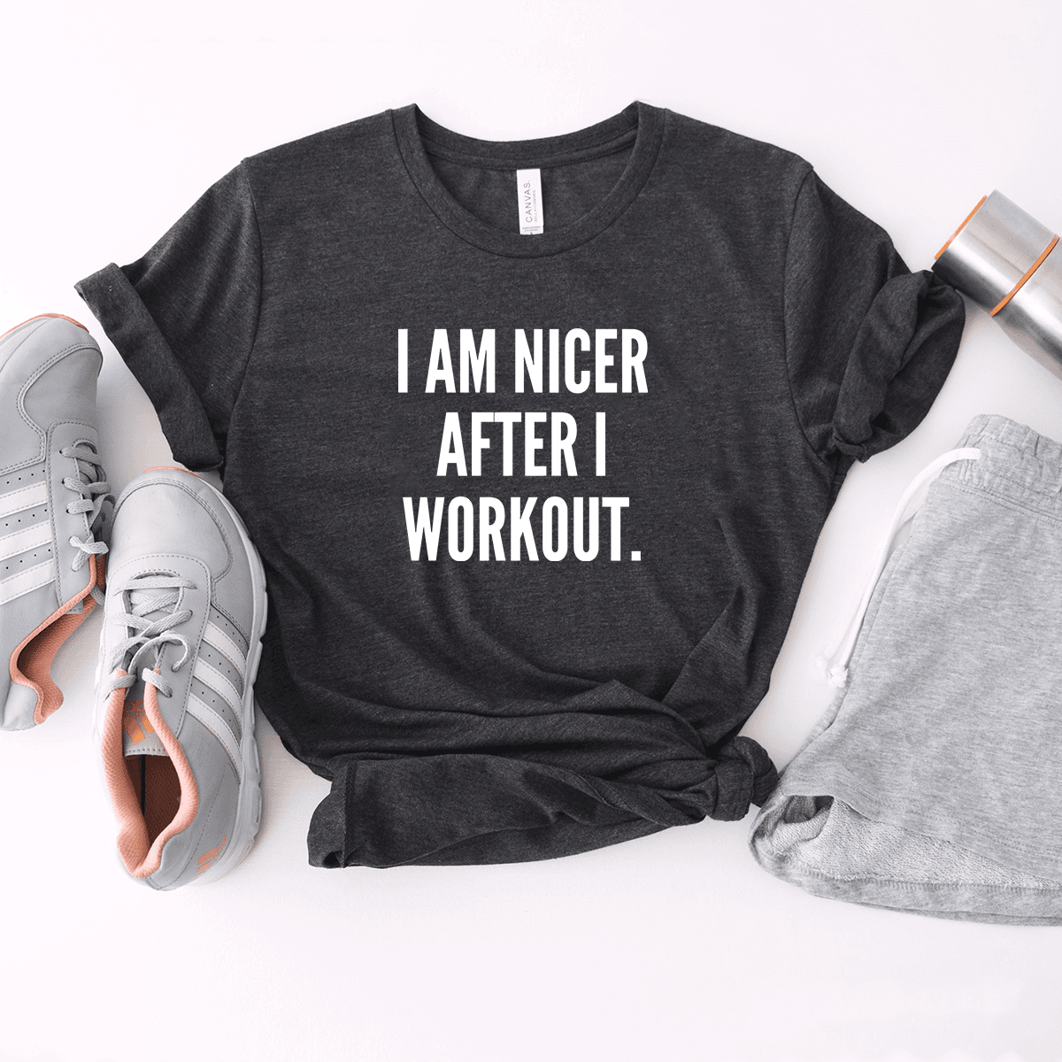 I Am Nicer After I Workout - Bella+Canvas Tee – Glitter & Sweat