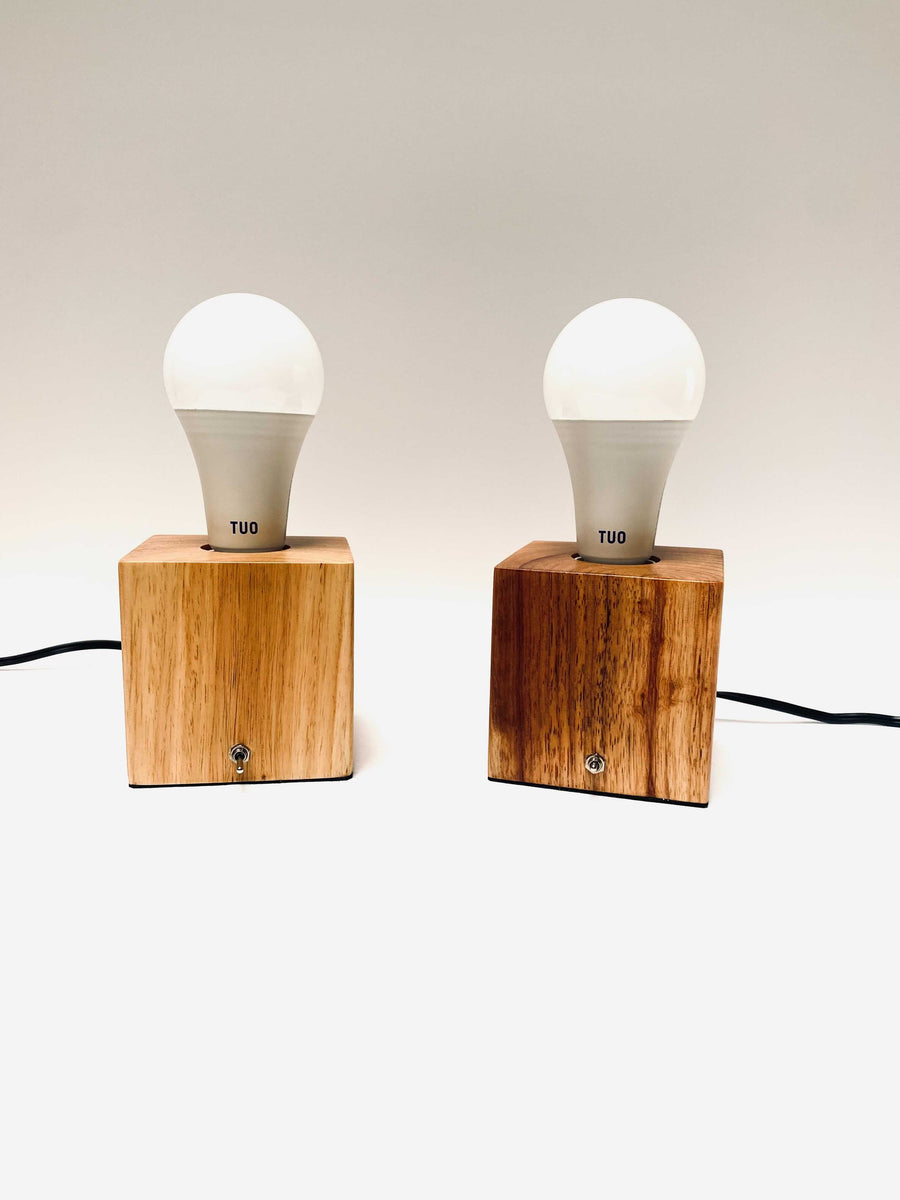 shadeless bedside lamps