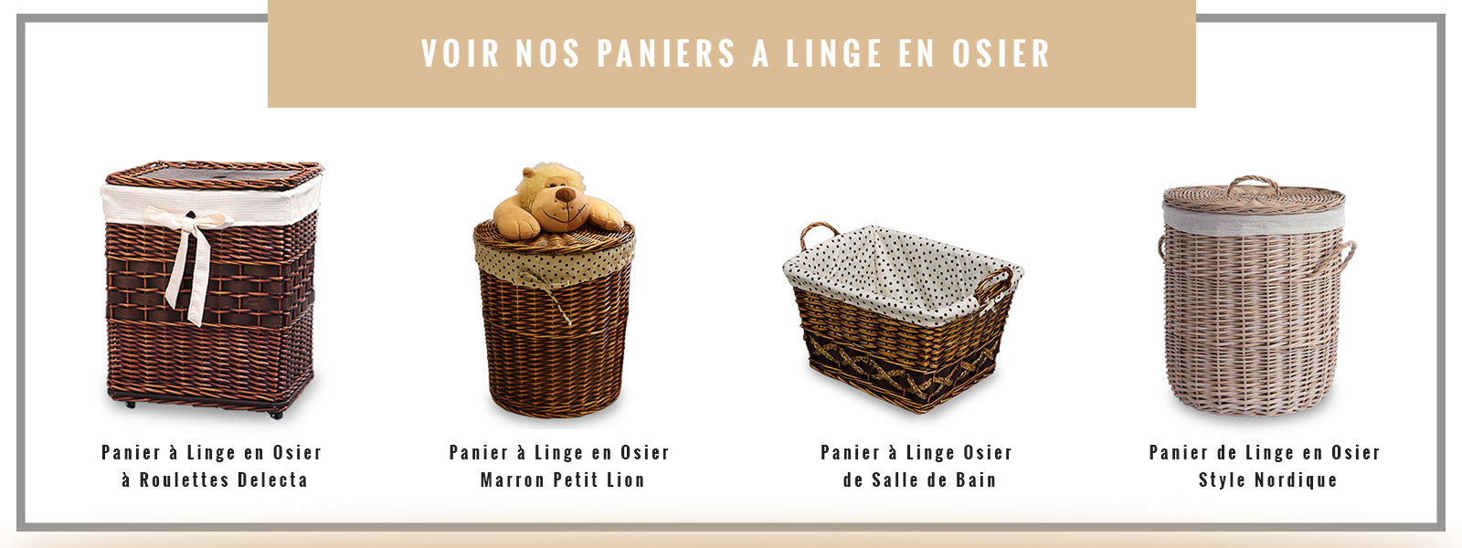 collection panier à linge en osier