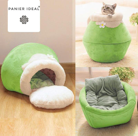 Panier Pour Chat Original Evolutif Vert Panier Ideal