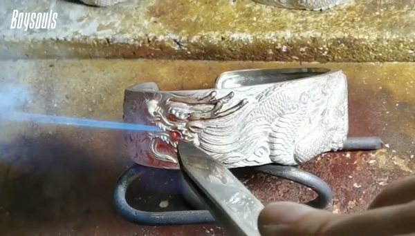 The Making of Flying Dragon Silver Bracelet