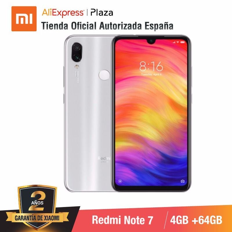 Global Version for Spain] Xiaomi Redmi Note 7 (Memoria interna de 64GB, RAM de 4GB,Camara dual trasera de 48 MP)
