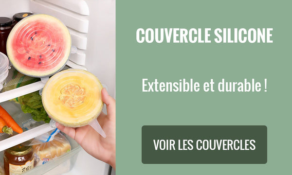 Couvercle silicone lavable et réutilisable