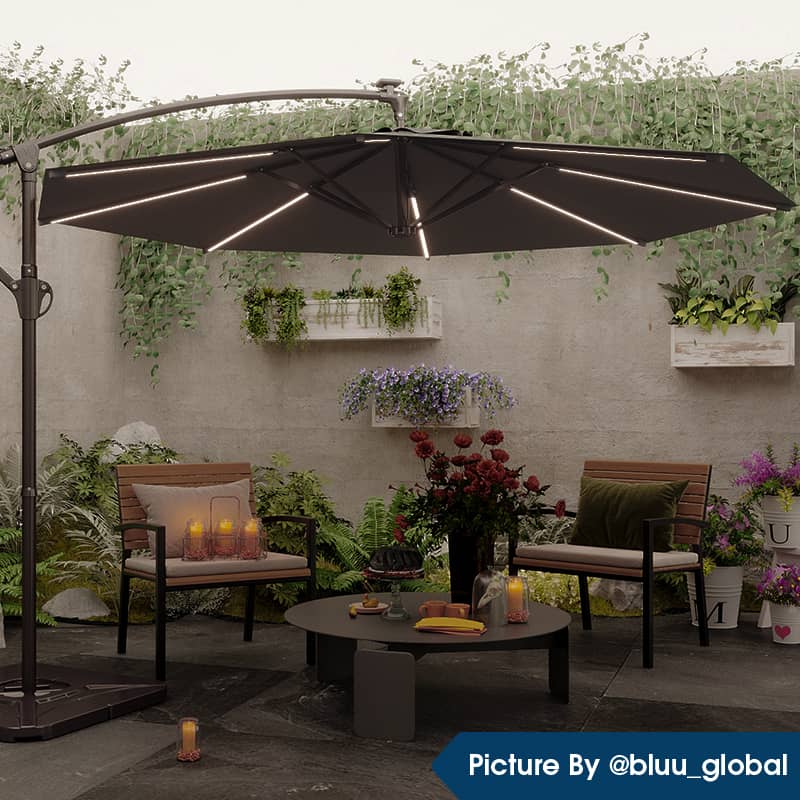 led offset patio umbrella