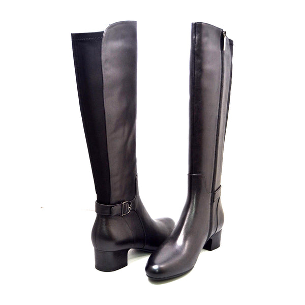 SoleiMani Valencia Leather Narrow Calf Riding Boots | Slim Calf Boots