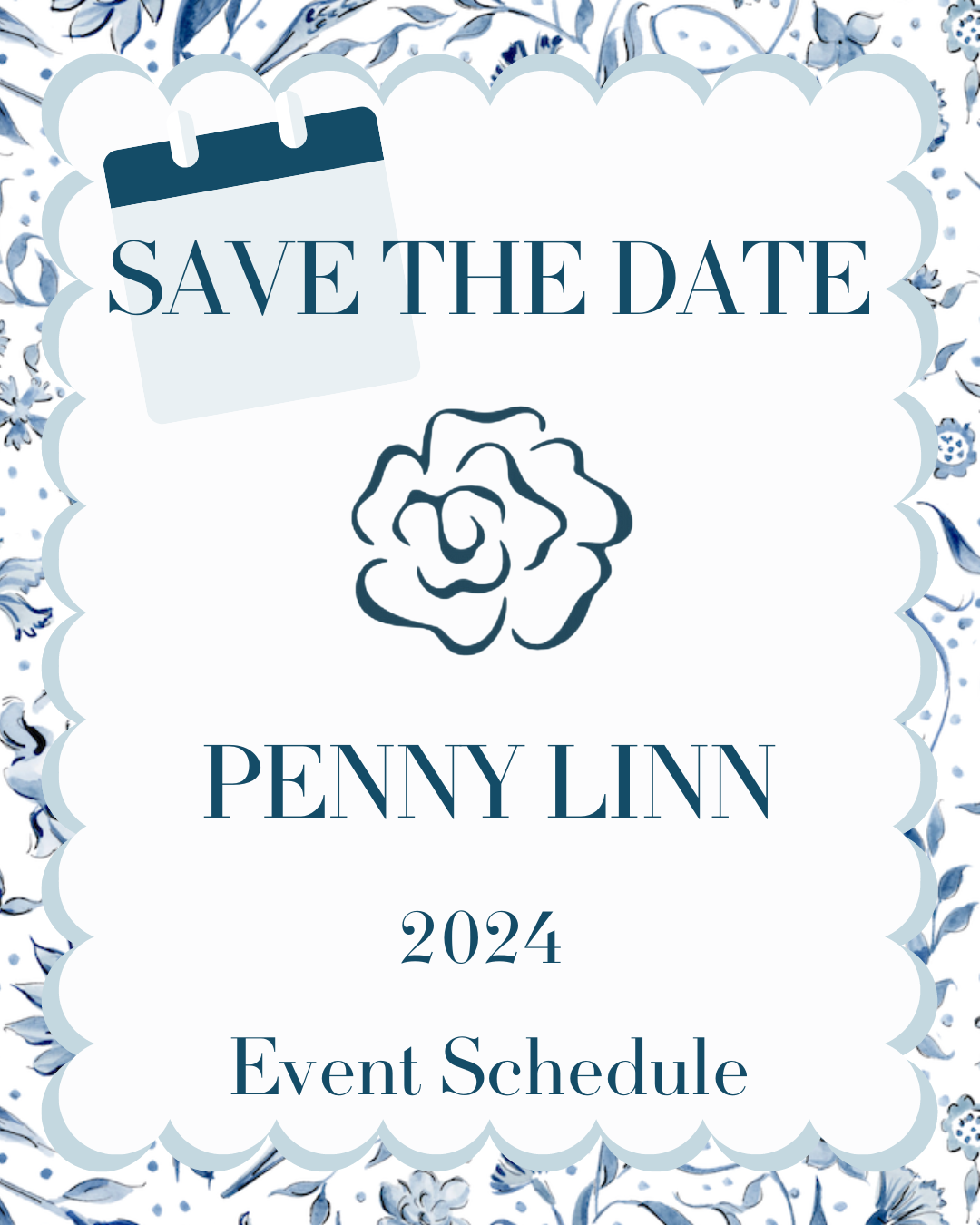 Save the Date Penny Linn 2024 Event Schedule