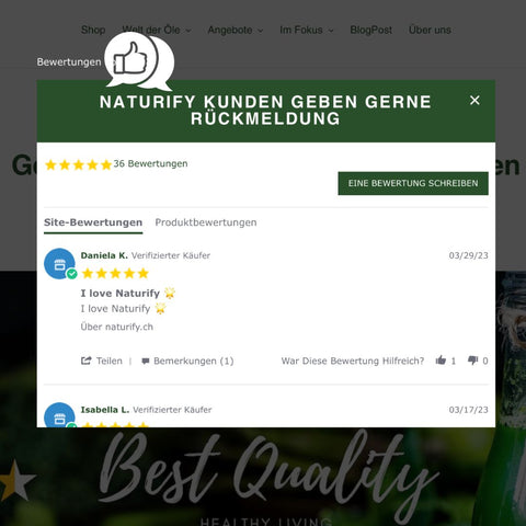 Naturify | Rezensionen | Kunden bewerten uns mit 5 Sternen