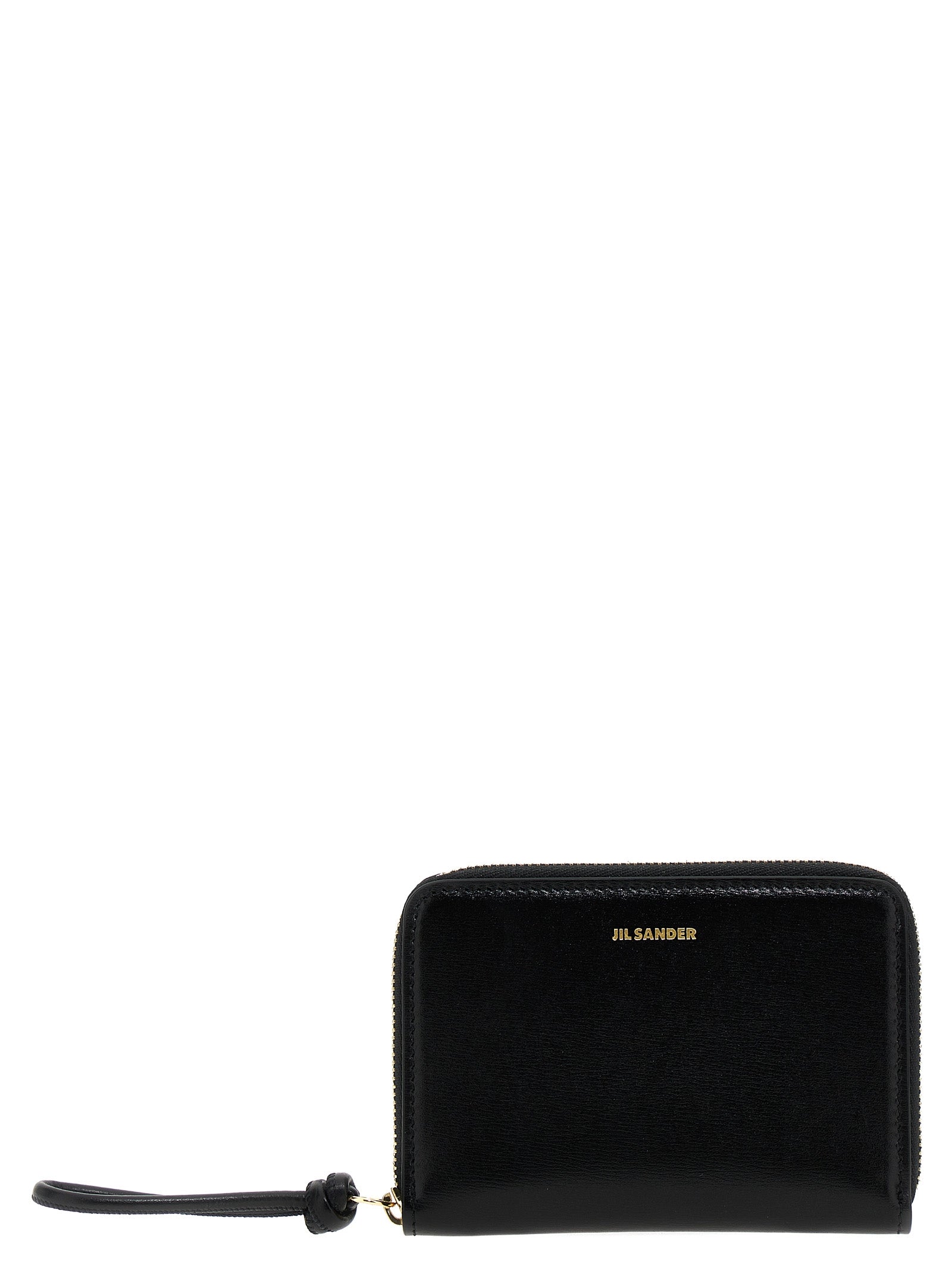 jil sander-giro wallet portafogli nero-donna