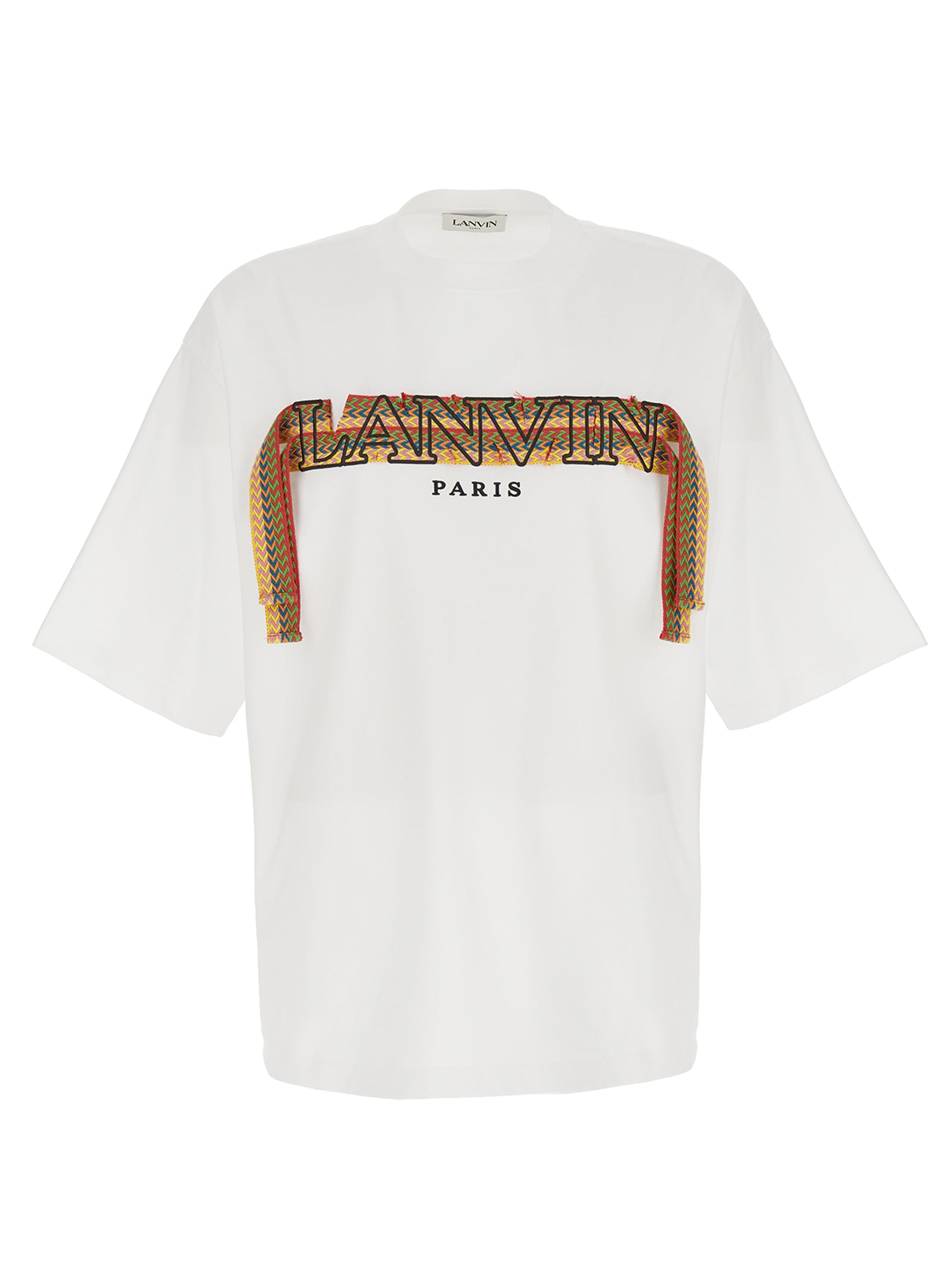 lanvin-embroidered curb lace t shirt bianco-uomo